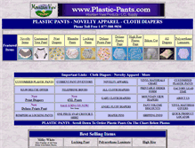 Tablet Screenshot of plastic-pants.com